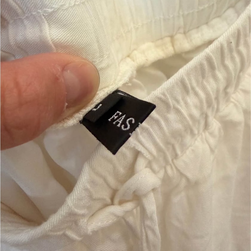 Women's White Tiered Maxi Skirt with Elastic Waist - Picture 4 of 4